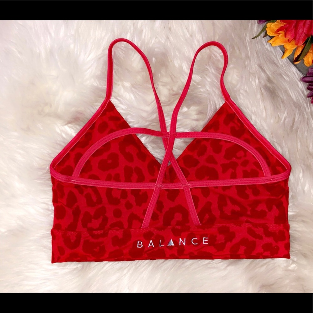 Balance Athletica Red Leopard High-Waist Athletic Shorts - Picture 5 of 8